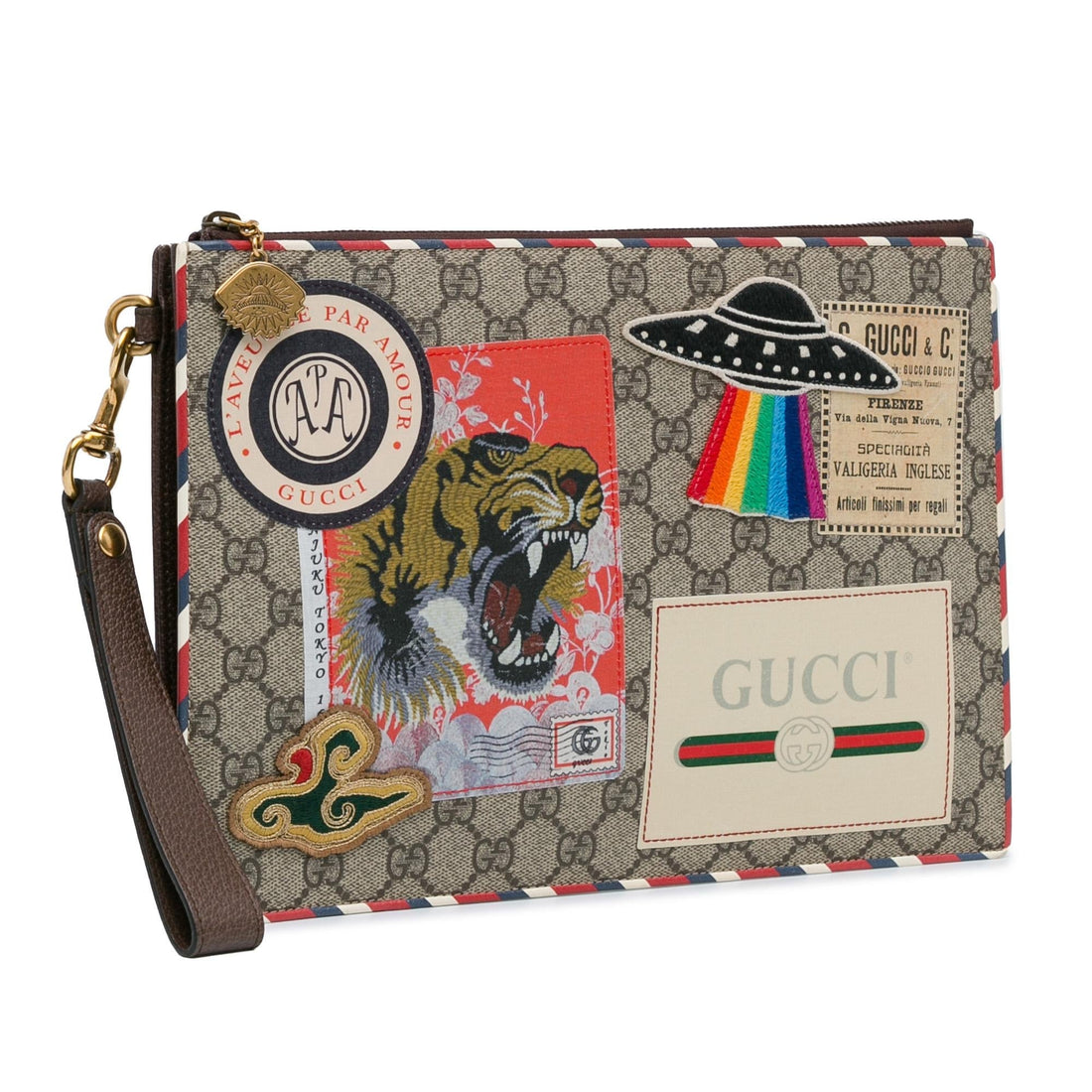 Gucci GG Supreme Courrier Clutch (SHG-XcQo2d)