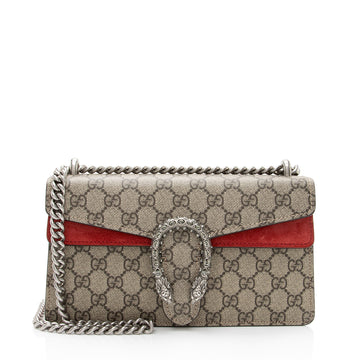 Gucci GG Supreme Crystal Dionysus Small Shoulder Bag (SHF-ILehqS)