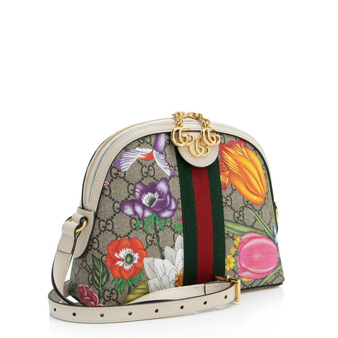 Gucci GG Supreme Flora Ophidia Dome Small Shoulder Bag