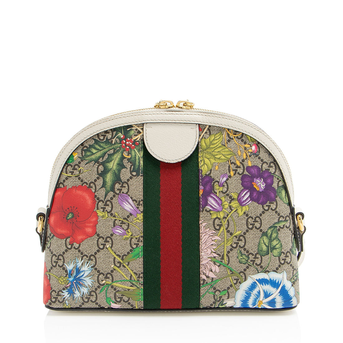 Gucci GG Supreme Flora Ophidia Dome Small Shoulder Bag