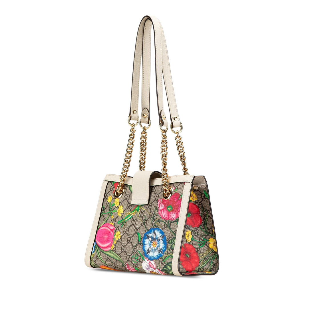 Gucci GG Supreme Flora Padlock Shoulder Bag