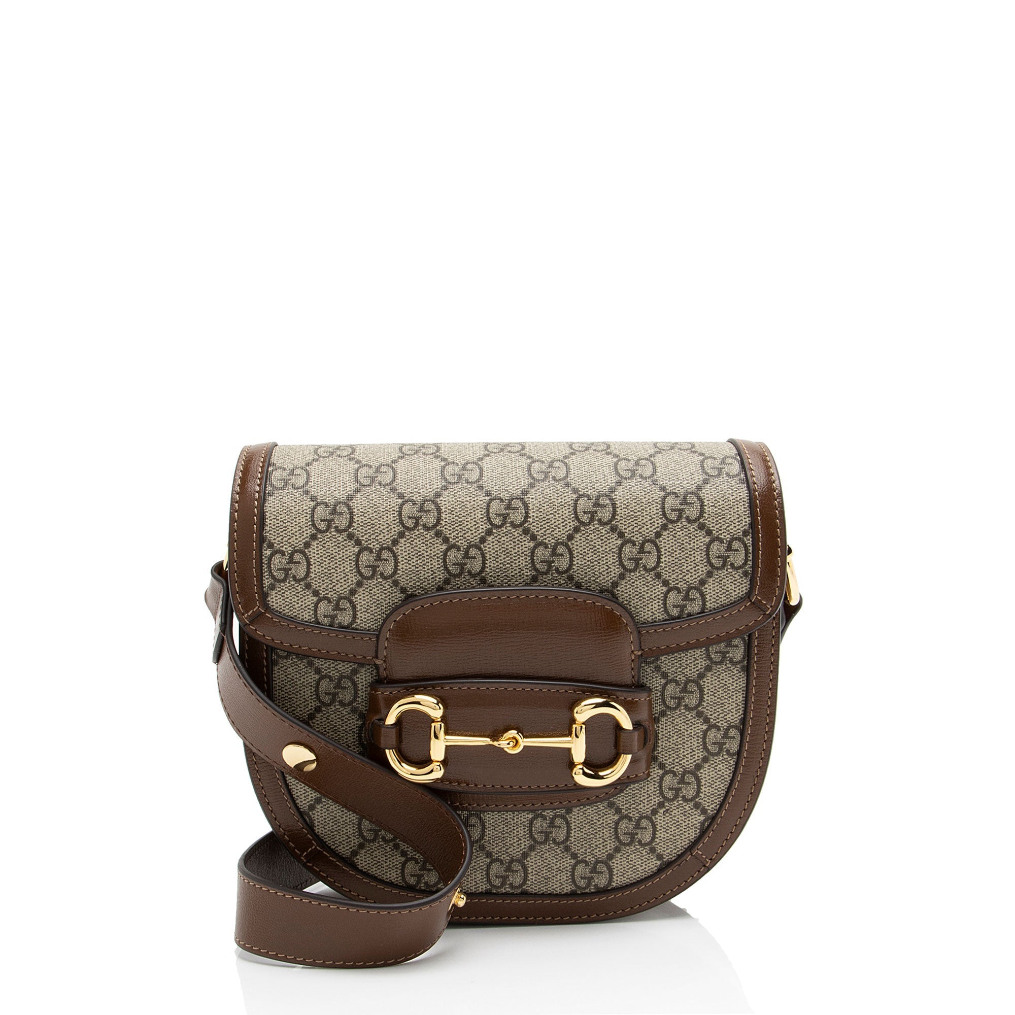 Gucci GG Supreme Horsebit 1955 Mini Rounded Shoulder Bag