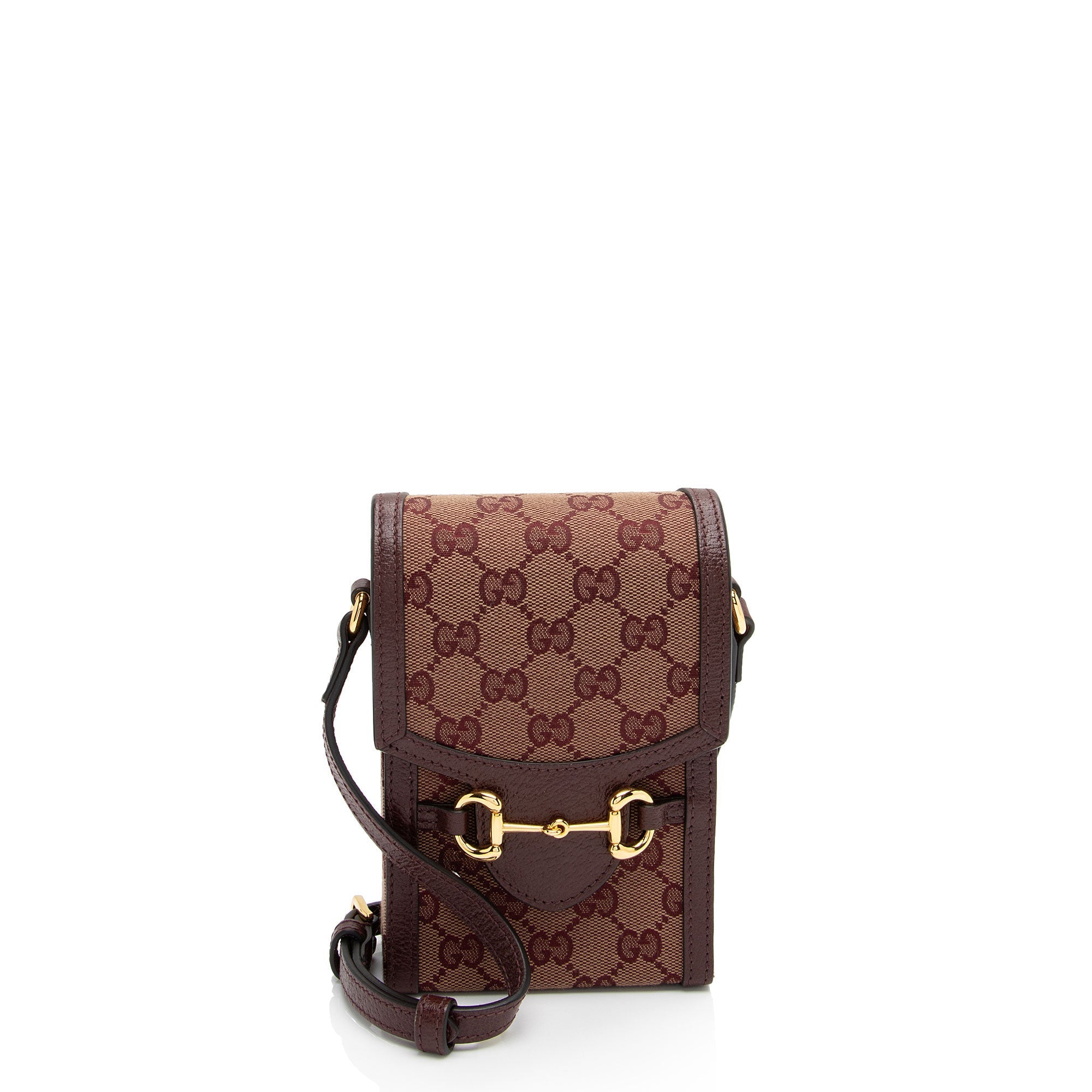 Gucci GG Supreme Horsebit 1955 Vertical Mini Shoulder Bag (SHF-bzUUtz)