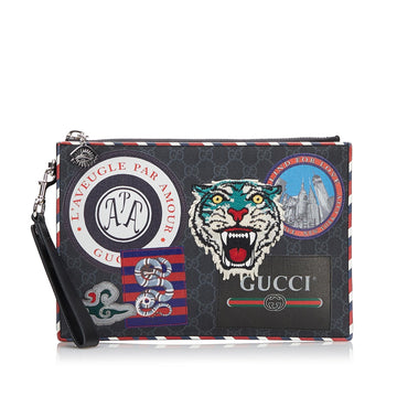 Gucci GG Supreme Night Courrier Clutch (SHG-tSxlo1)