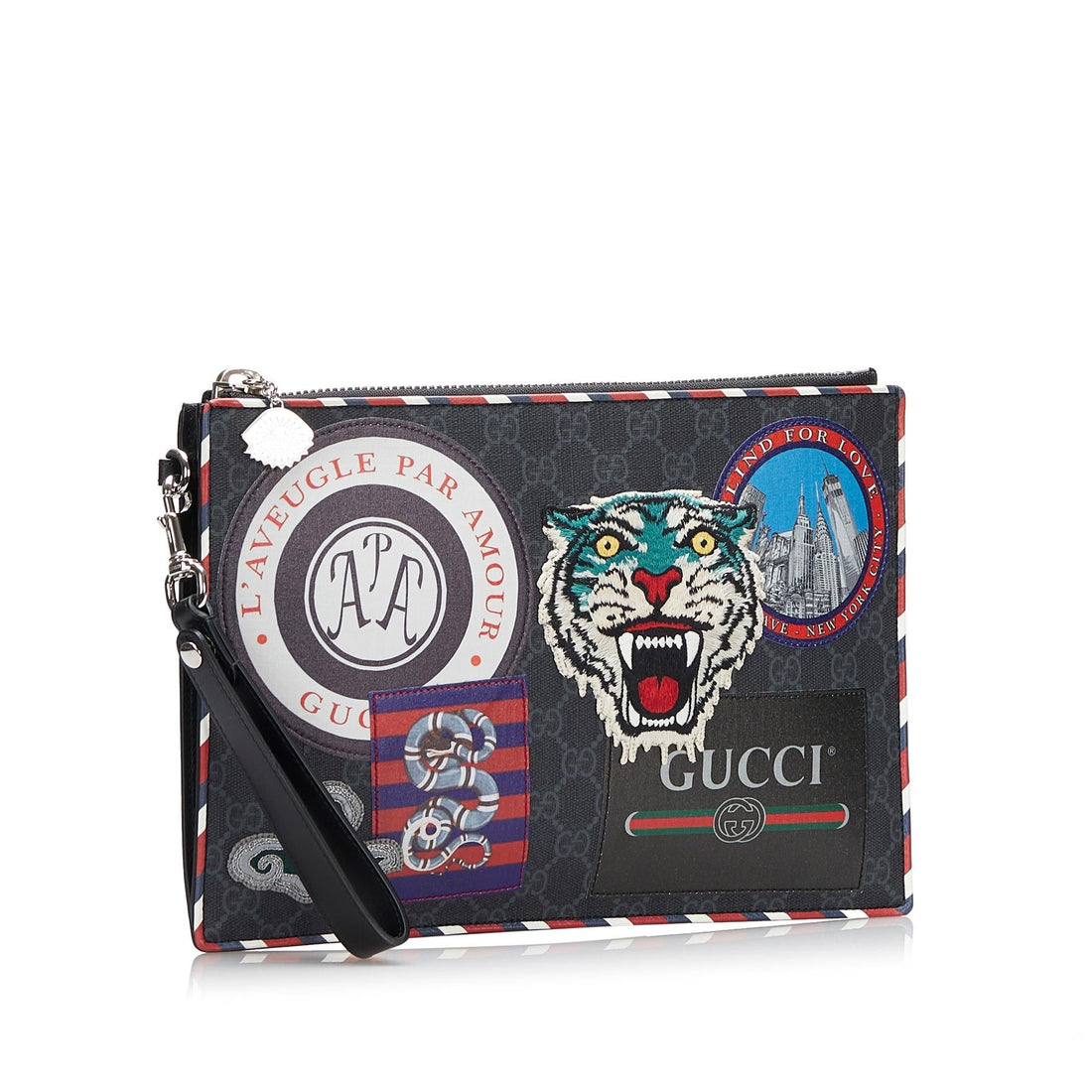 Gucci GG Supreme Night Courrier Clutch (SHG-tSxlo1)