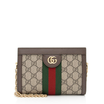 Gucci GG Supreme Ophidia Mini Chain Shoulder Bag (SHF-x5jQ2H)