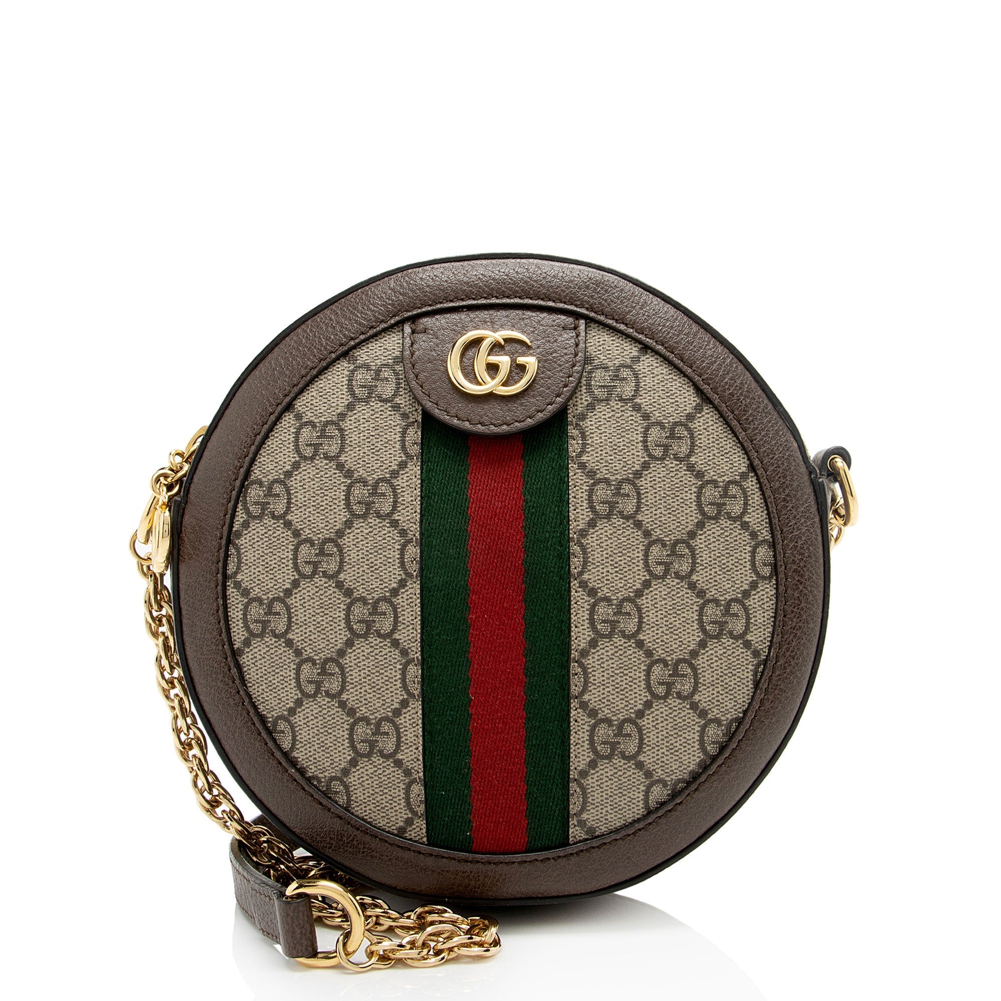 Gucci GG Supreme Ophidia Round Mini Shoulder Bag (SHF-8cDhBq)