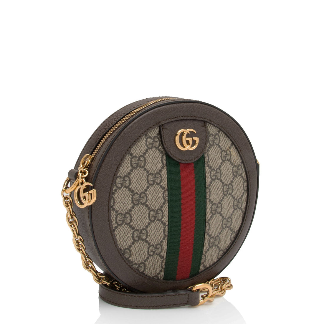 Gucci GG Supreme Ophidia Round Mini Shoulder Bag (SHF-nhYXSB)