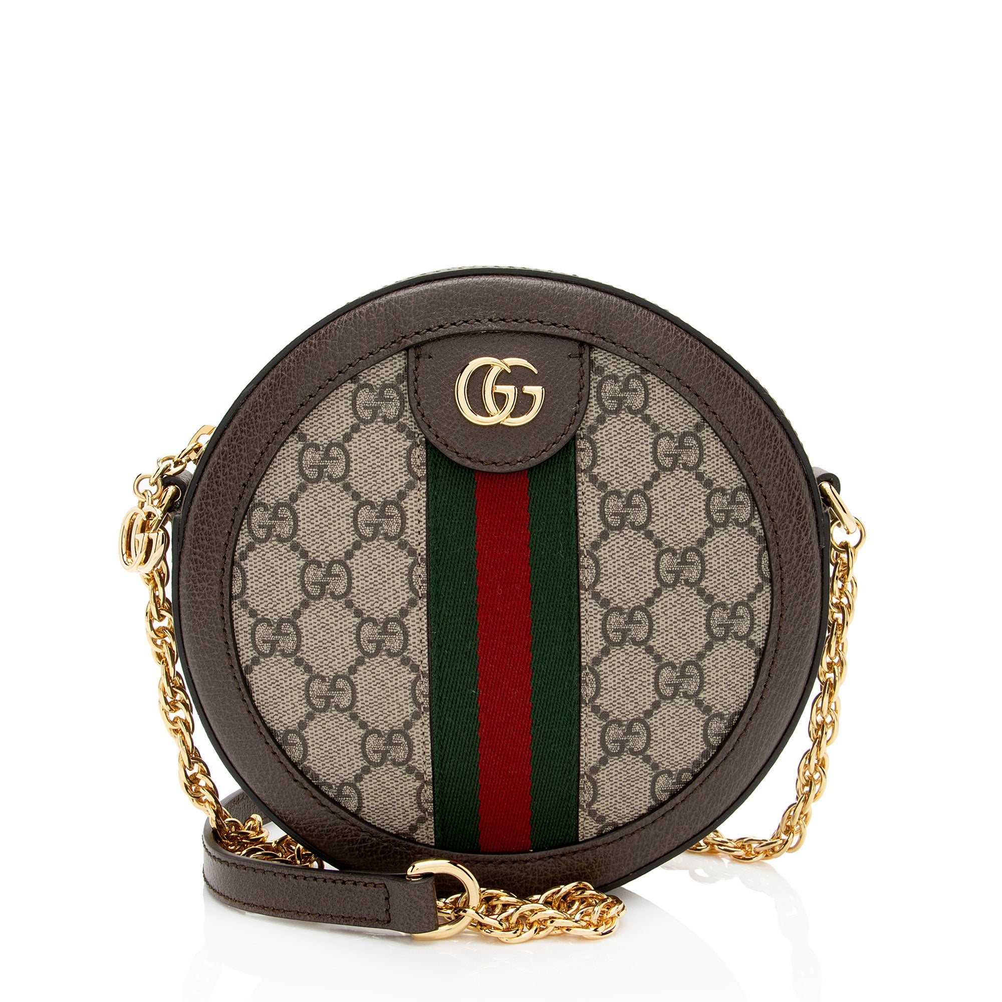 Gucci GG Supreme Ophidia Round Mini Shoulder Bag (SHF-99m356)