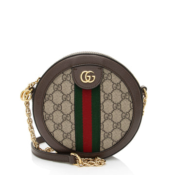 Gucci GG Supreme Ophidia Round Mini Shoulder Bag