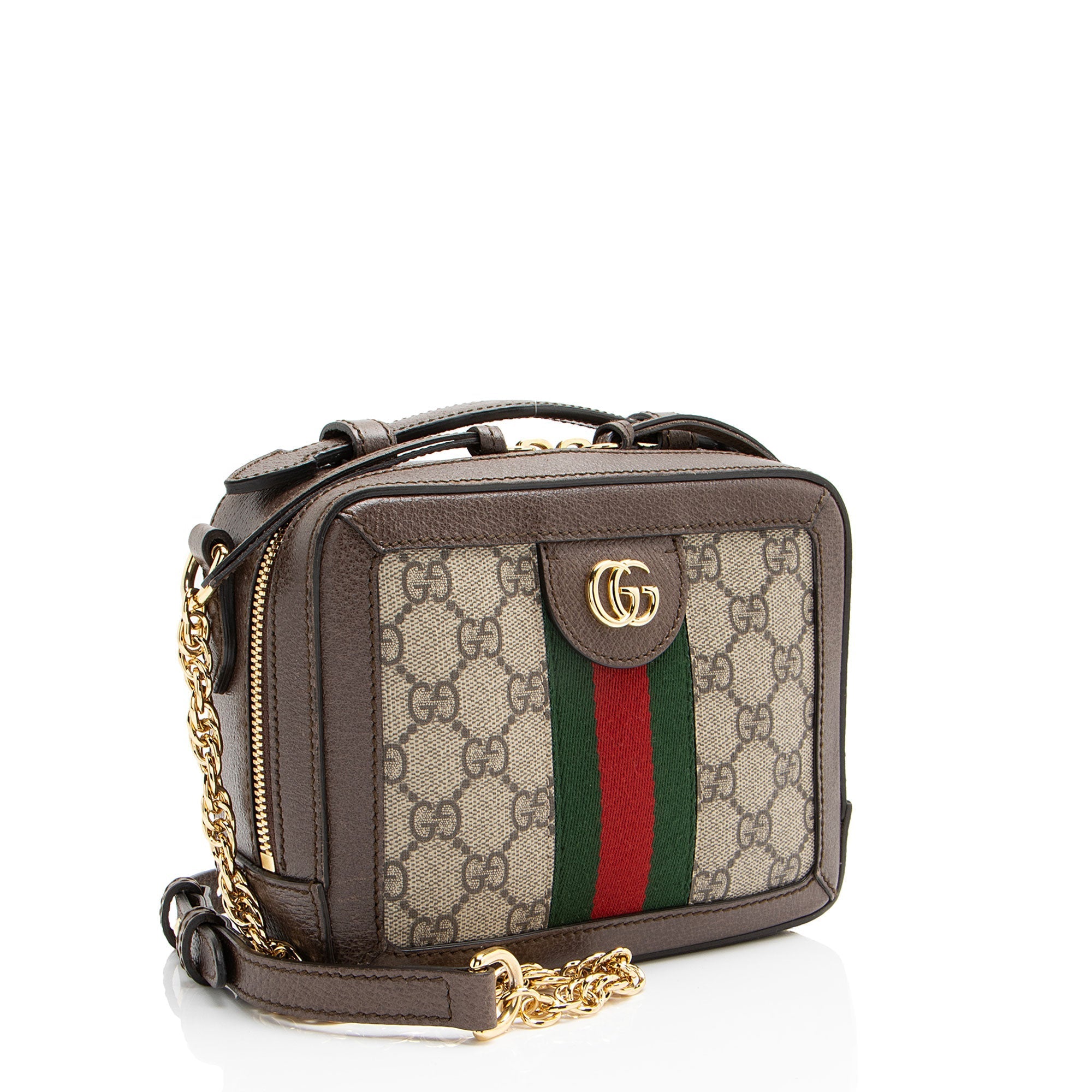 Gucci GG Supreme Ophidia Top Handle Mini Chain Shoulder Bag
