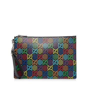 Gucci GG Supreme Psychedelic Zip Clutch (SHG-9nqASI)