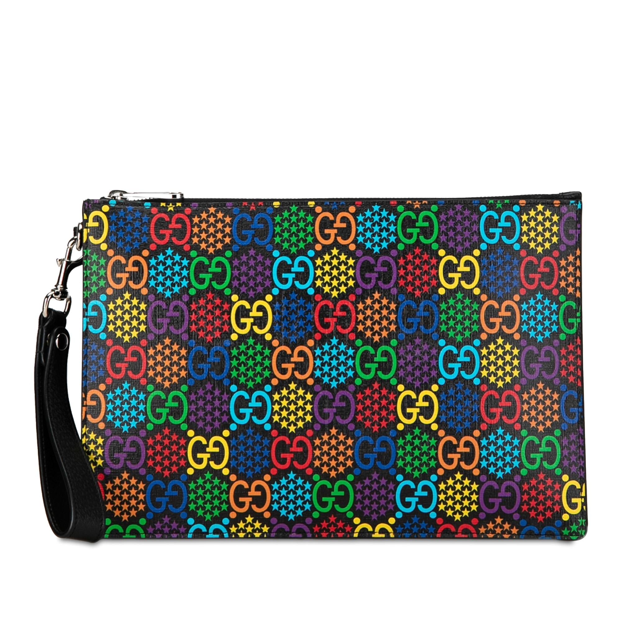 Gucci GG Supreme Psychedelic Zip Clutch (SHG-BbyHzE)