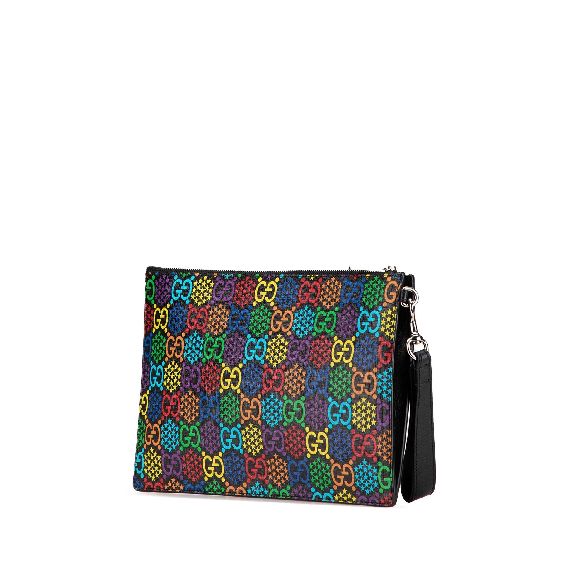 Gucci GG Supreme Psychedelic Zip Clutch