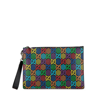 Gucci GG Supreme Psychedelic Zip Clutch