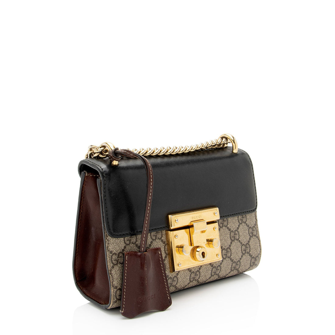 Gucci GG Supreme Small Padlock Shoulder Bag (SHF-vRdeyi)