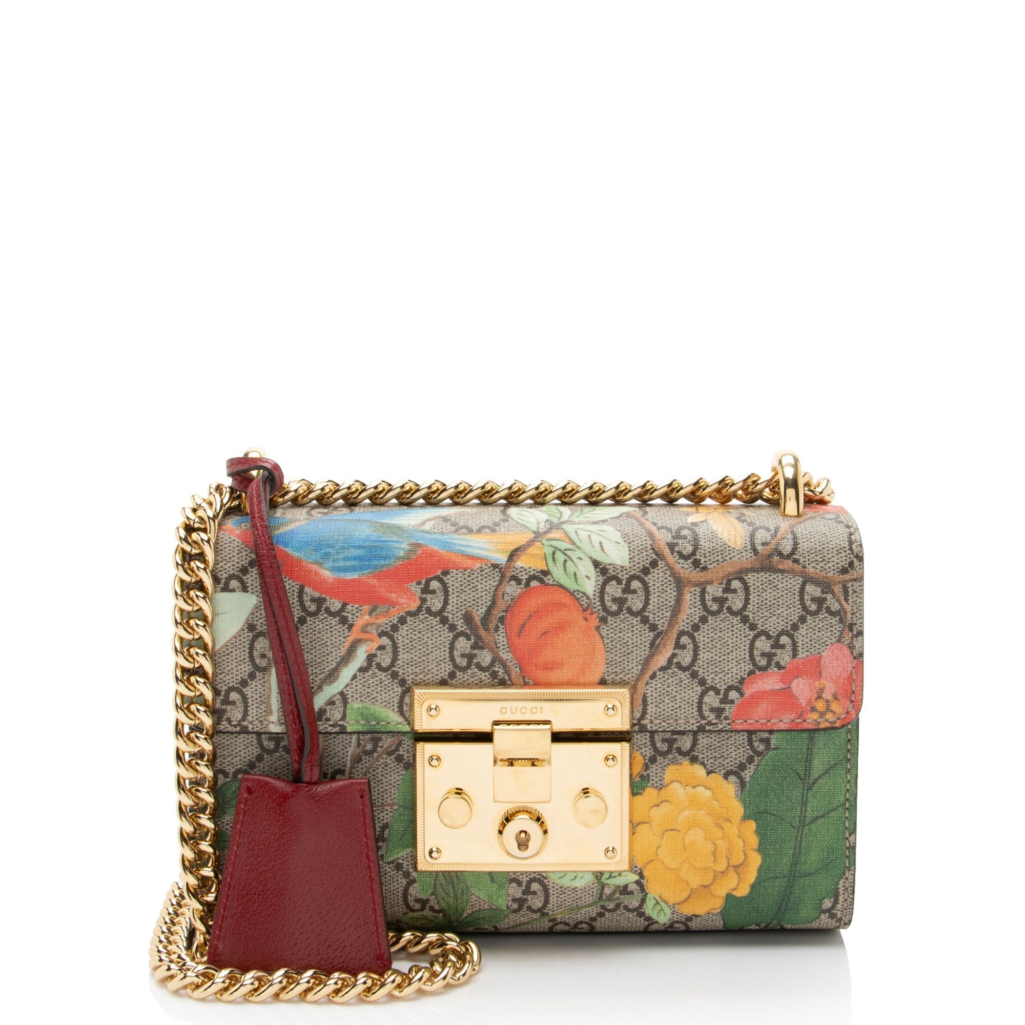 Gucci GG Supreme Tian Padlock Small Shoulder Bag