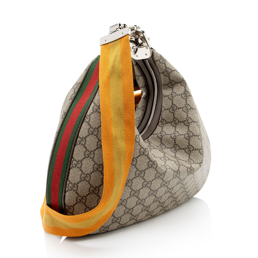 Gucci GG Supreme Web Attache Large Shoulder Bag