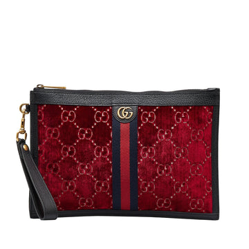 Gucci GG Velvet Ophidia Clutch Bag (SHG-0Q4r1S)