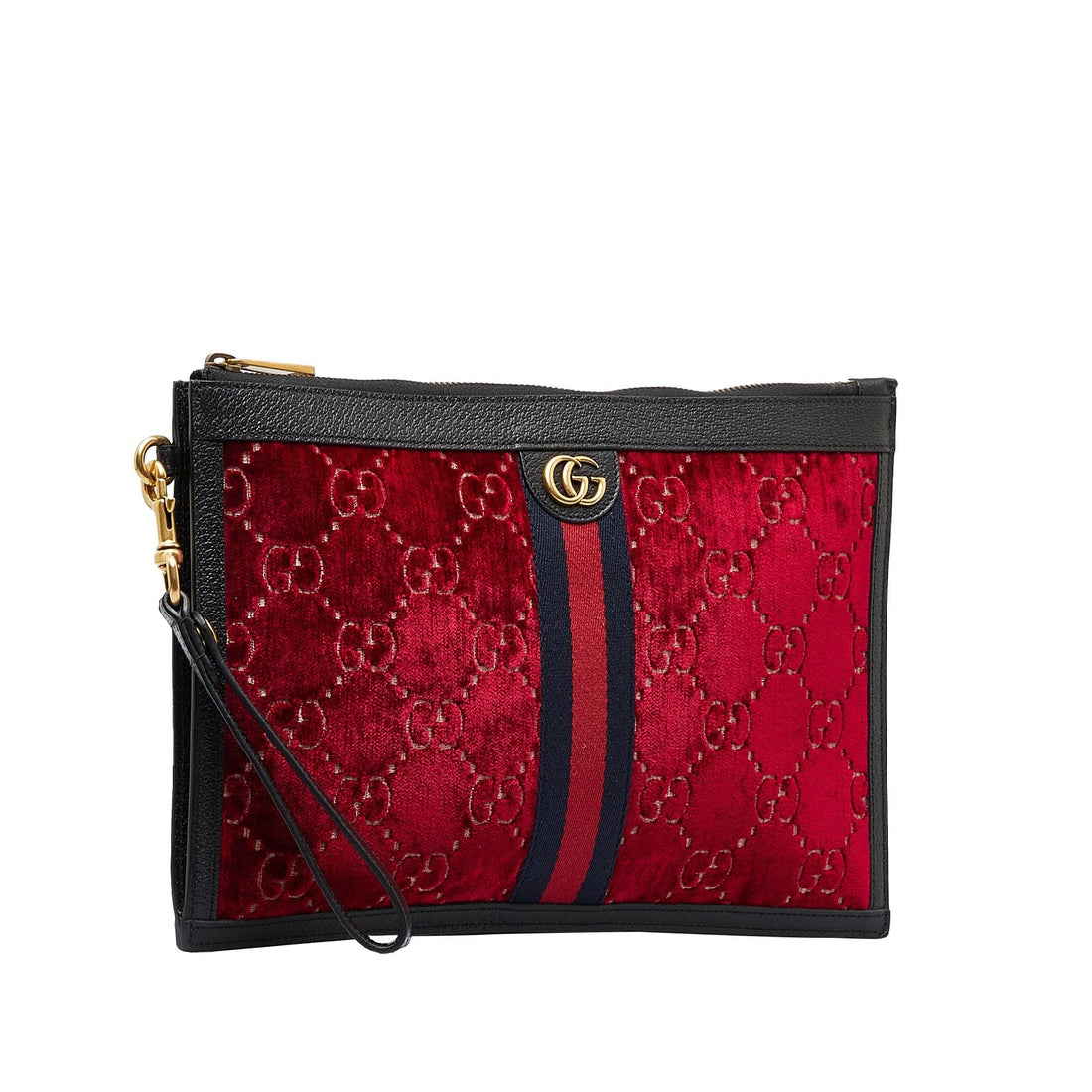 Gucci GG Velvet Ophidia Clutch Bag (SHG-0Q4r1S)
