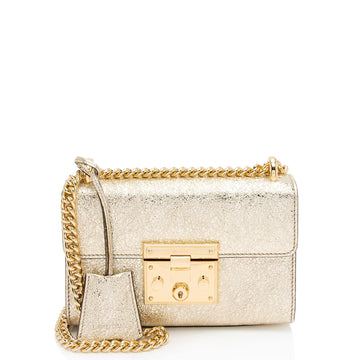 Gucci Galassia Leather Padlock Small Shoulder Bag (SHF-Tu7mRP)