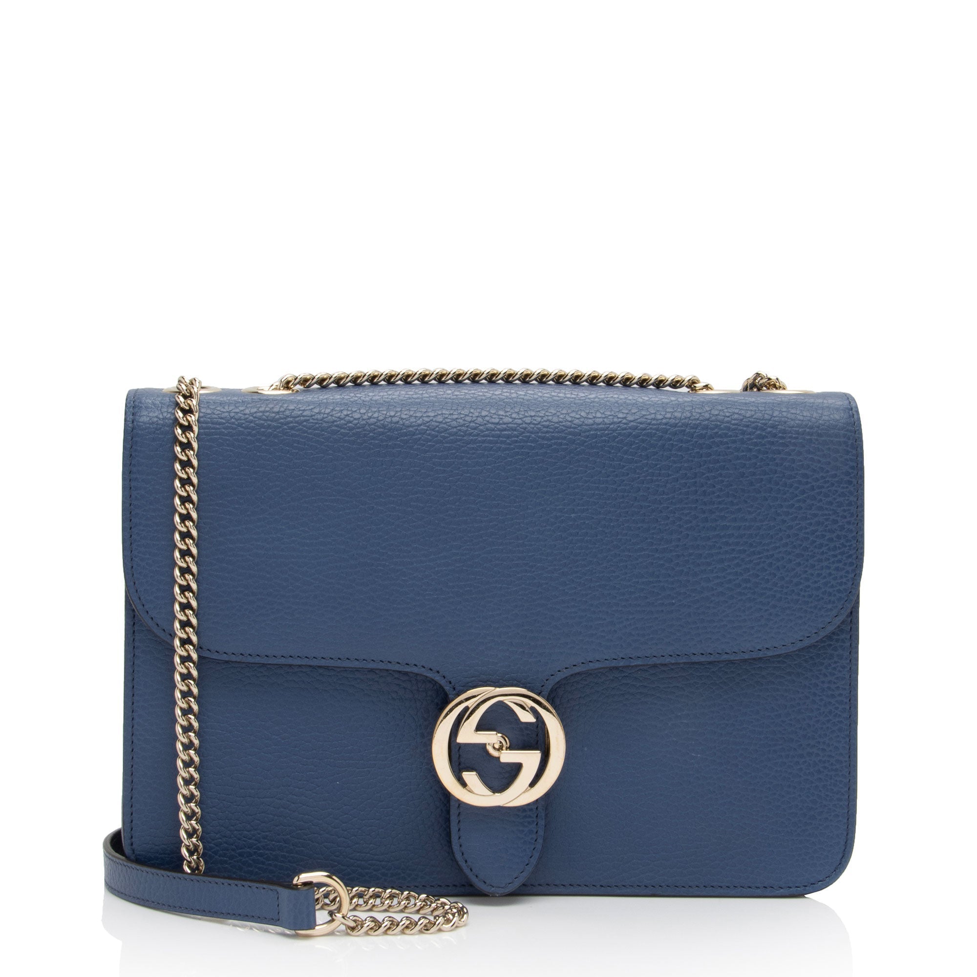 Gucci Leather Interlocking G Medium Shoulder Bag (SHF-zDeXwf)