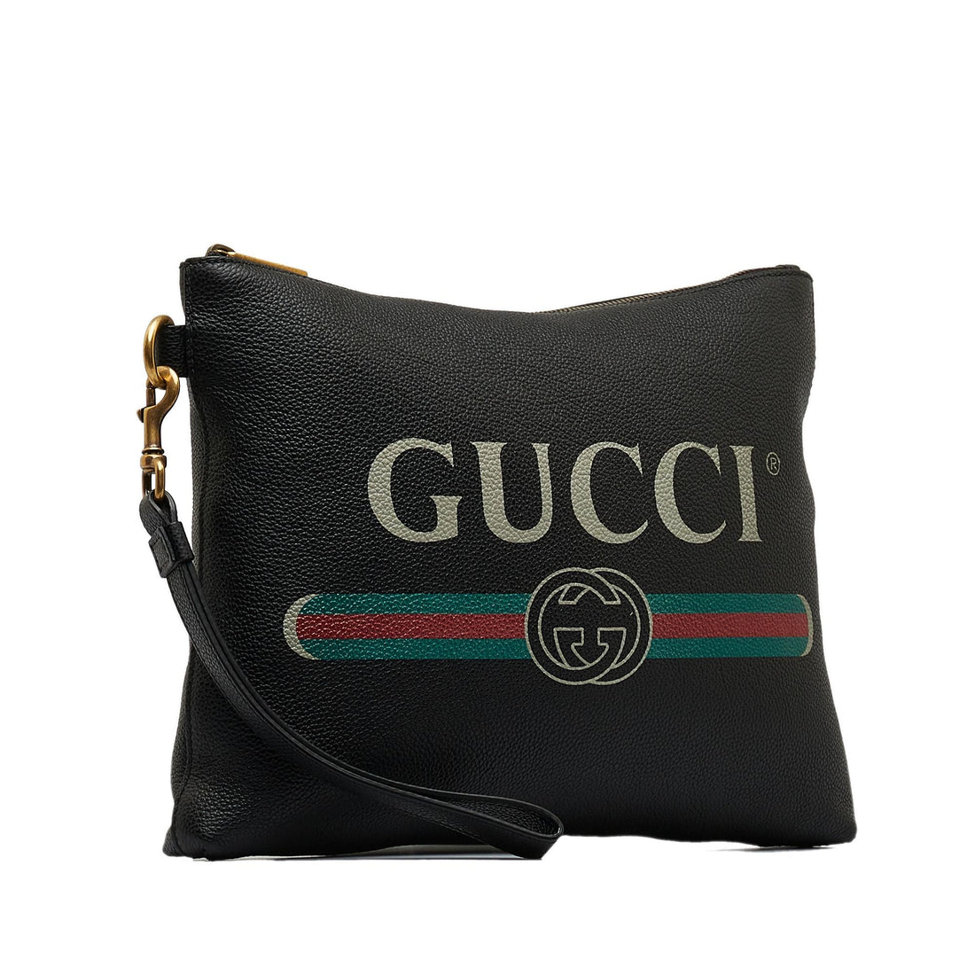 Gucci Gucci Logo Leather Clutch Bag (SHG-Gyg3CU)