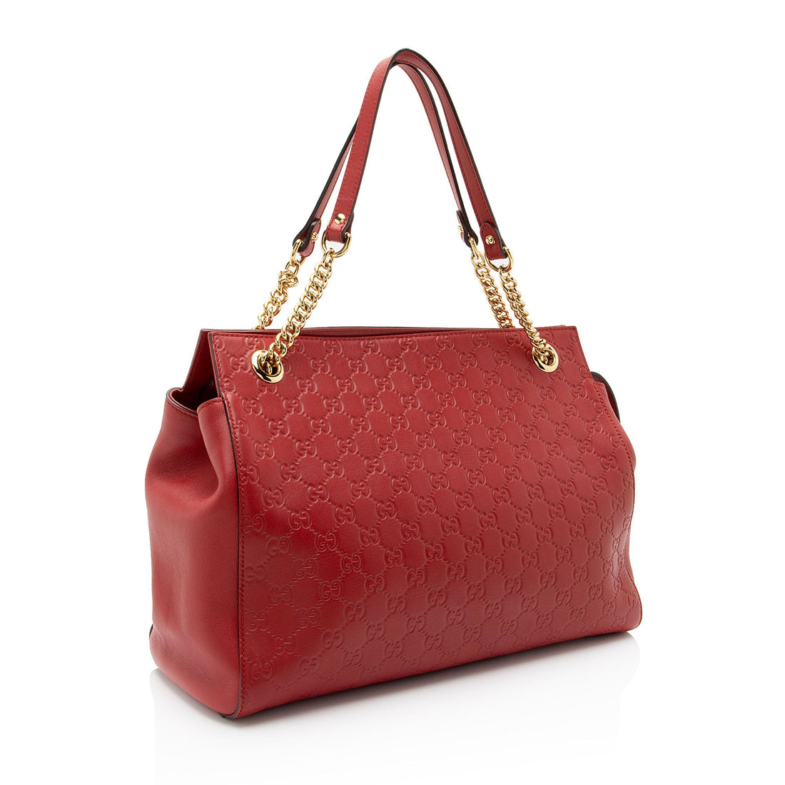 Gucci Guccissima Leather Chain Large Shoulder Bag (SHF-oF32dq)