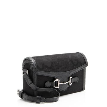 Gucci Jumbo GG Canvas Horsebit 1955 Mini Shoulder Bag