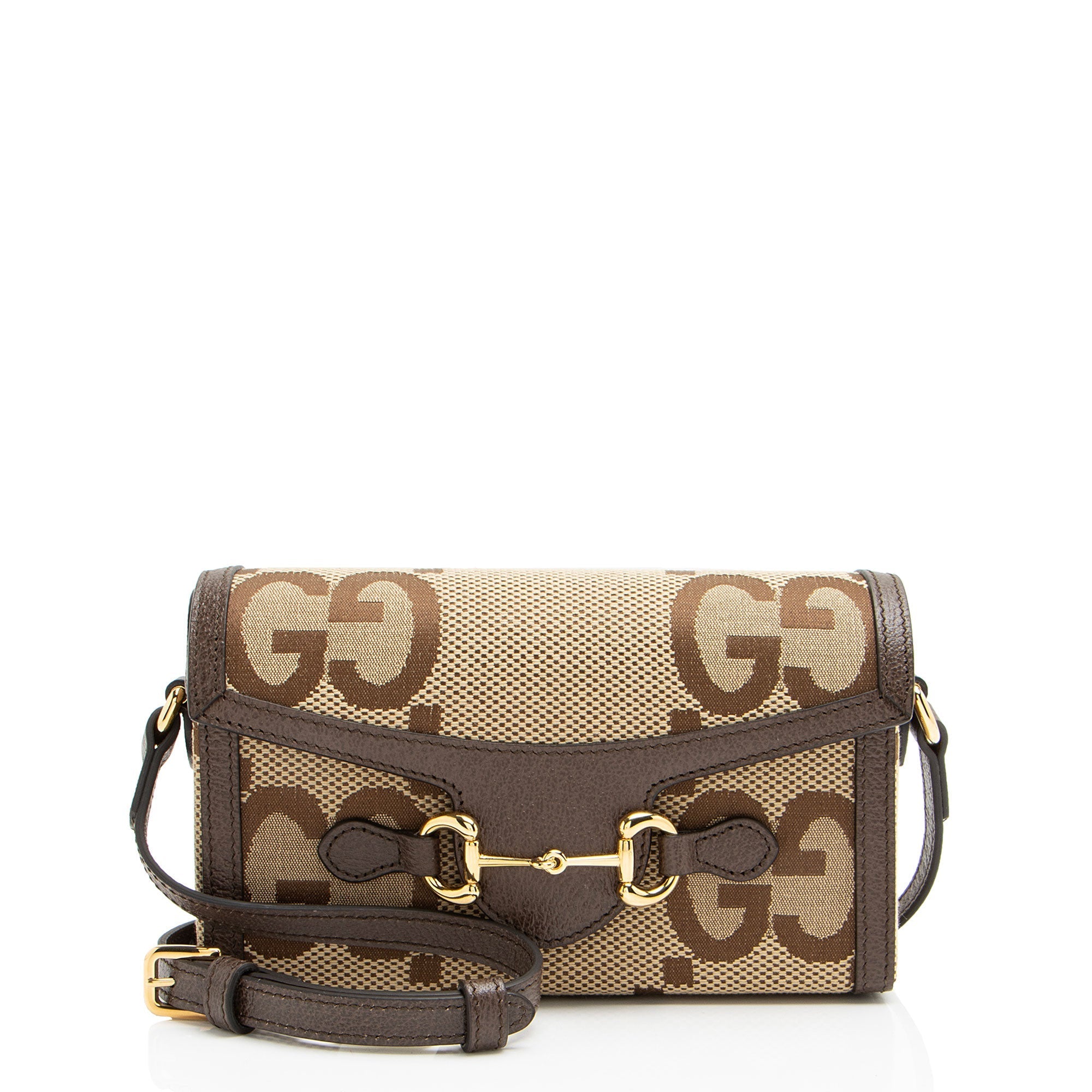 Gucci Jumbo GG Canvas Horsebit 1955 Mini Shoulder Bag