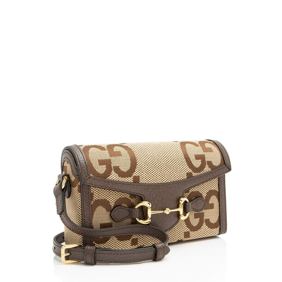 Gucci Jumbo GG Canvas Horsebit 1955 Mini Shoulder Bag