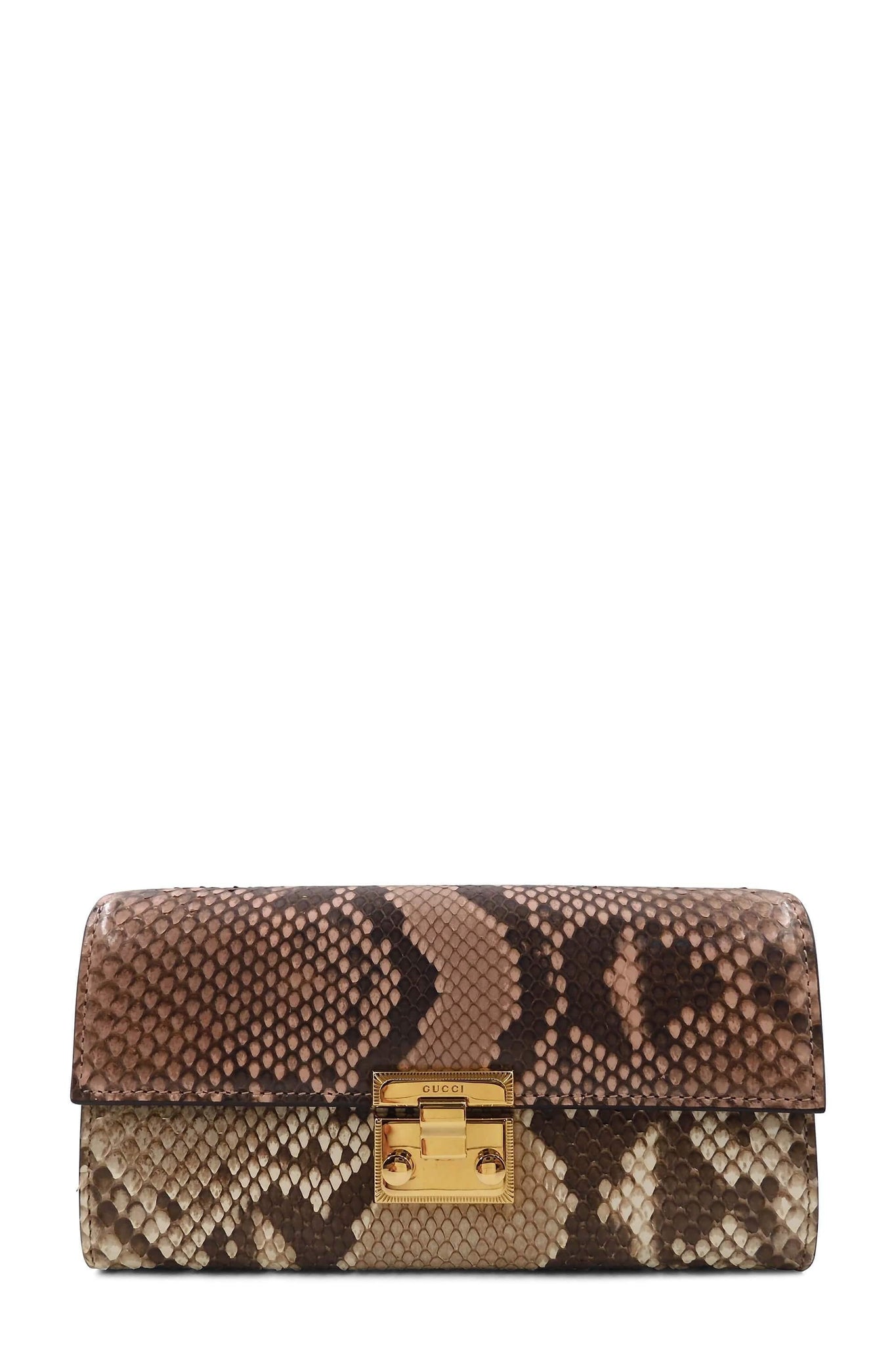 Lady Lock Wallet on Chain Python  Brown