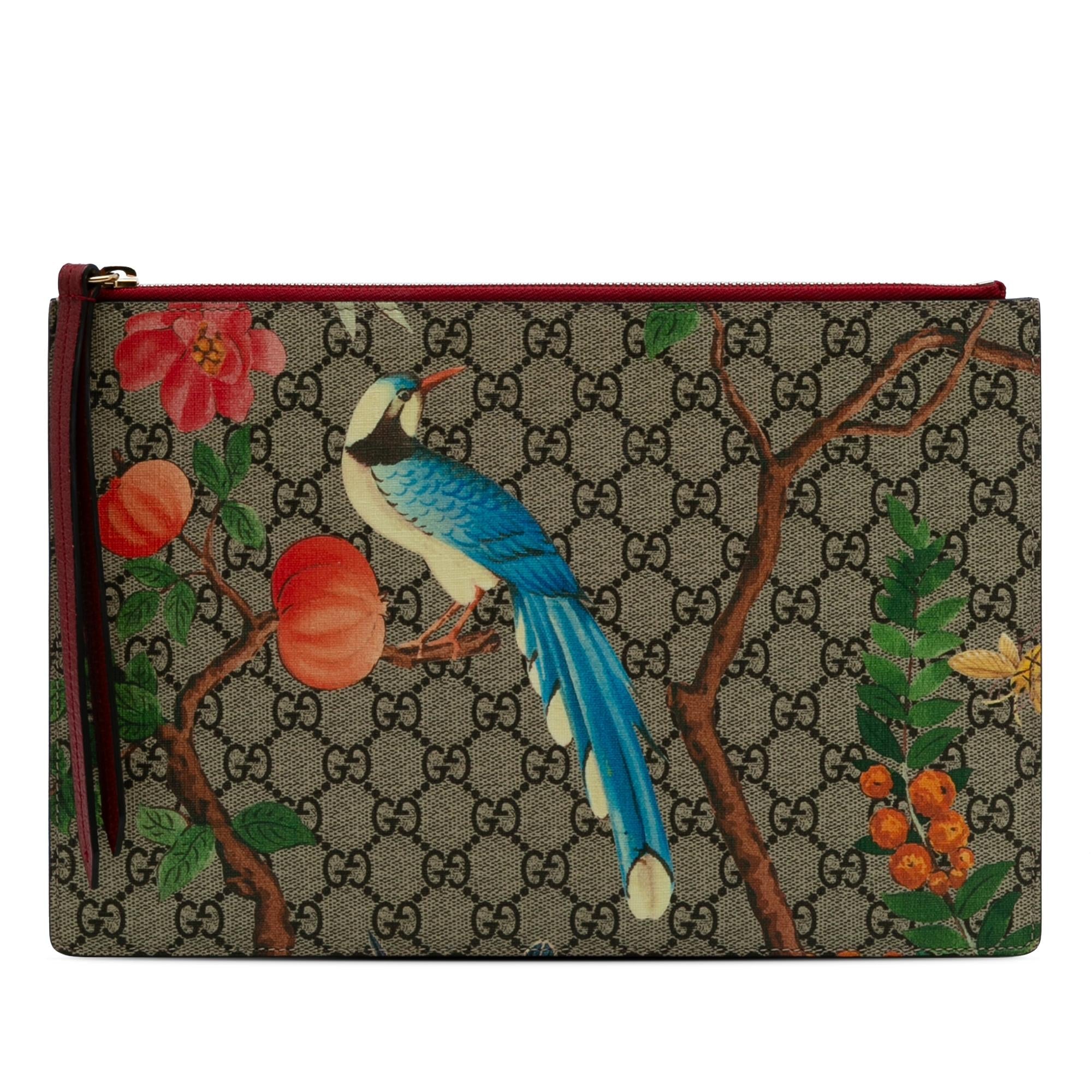 Gucci Large GG Supreme Tian Clutch