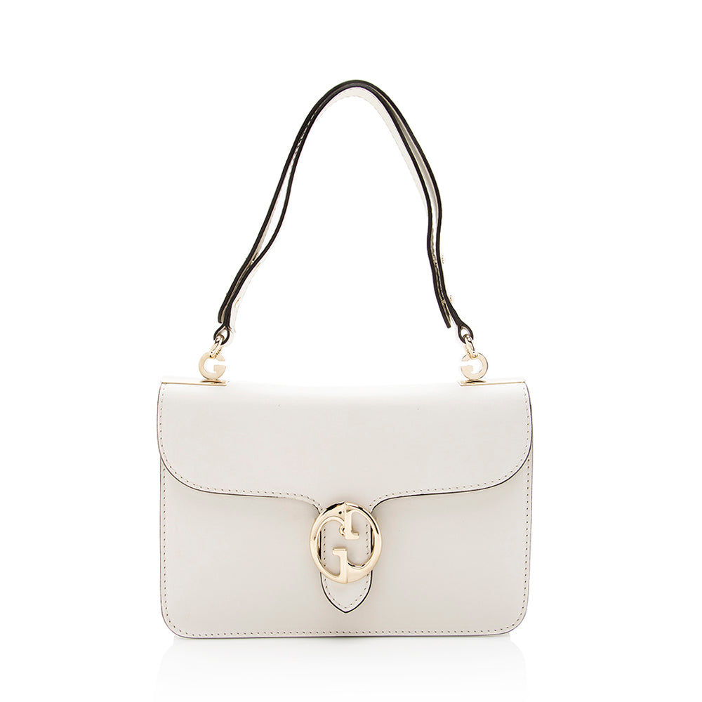 Gucci Leather 1973 Flap Medium Shoulder Bag (SHF-19273)