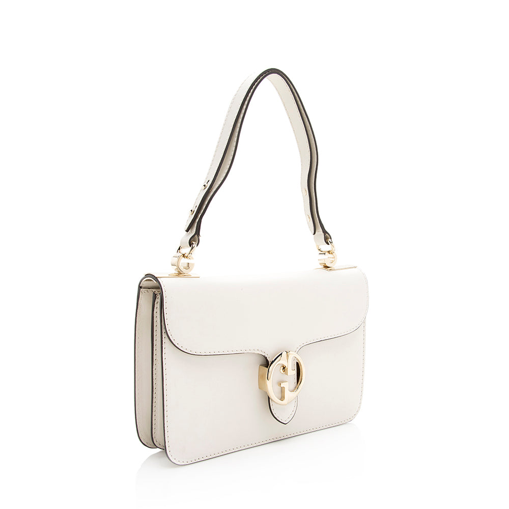 Gucci Leather 1973 Flap Medium Shoulder Bag (SHF-19273)