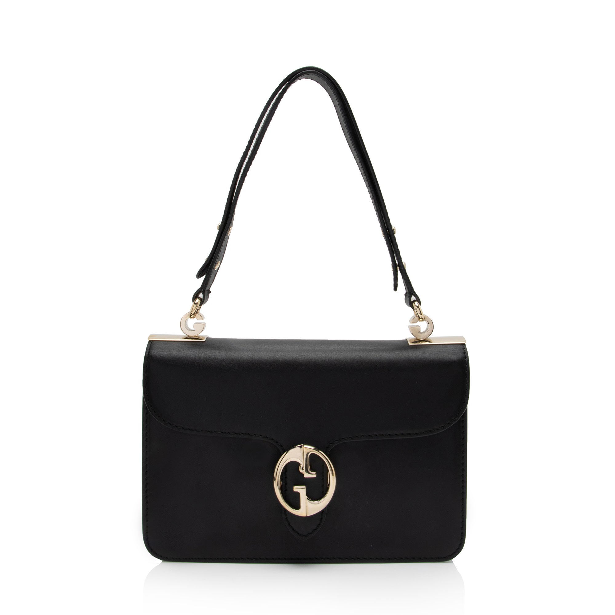 Gucci Leather 1973 Flap Medium Shoulder Bag (SHF-T6hZOI)