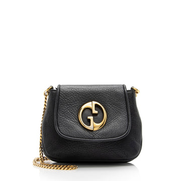 Gucci Leather 1973 Small Shoulder Bag (SHF-gAxB39)