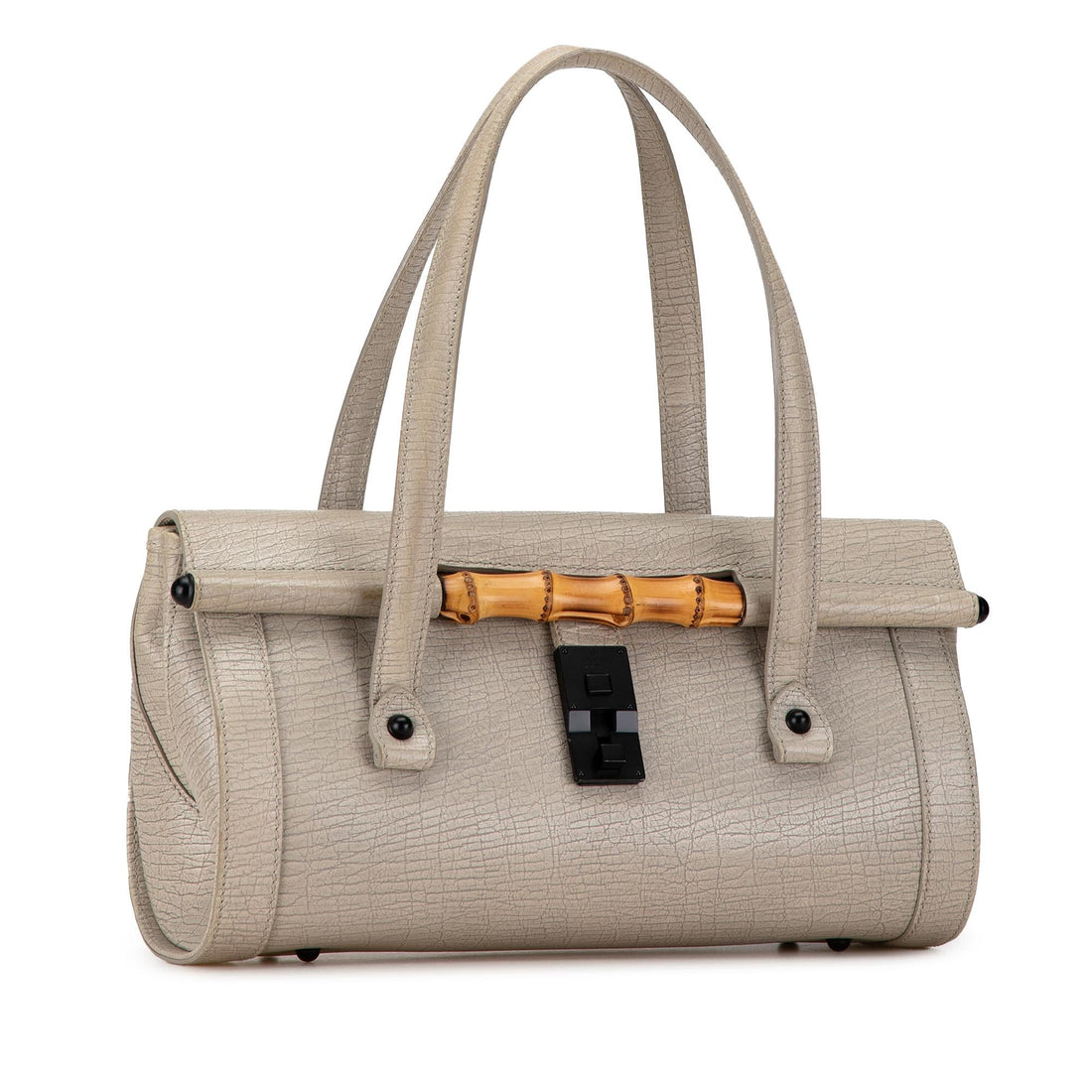 Gucci Leather Bamboo Bullet Shoulder Bag (SHG-rGZIYM)