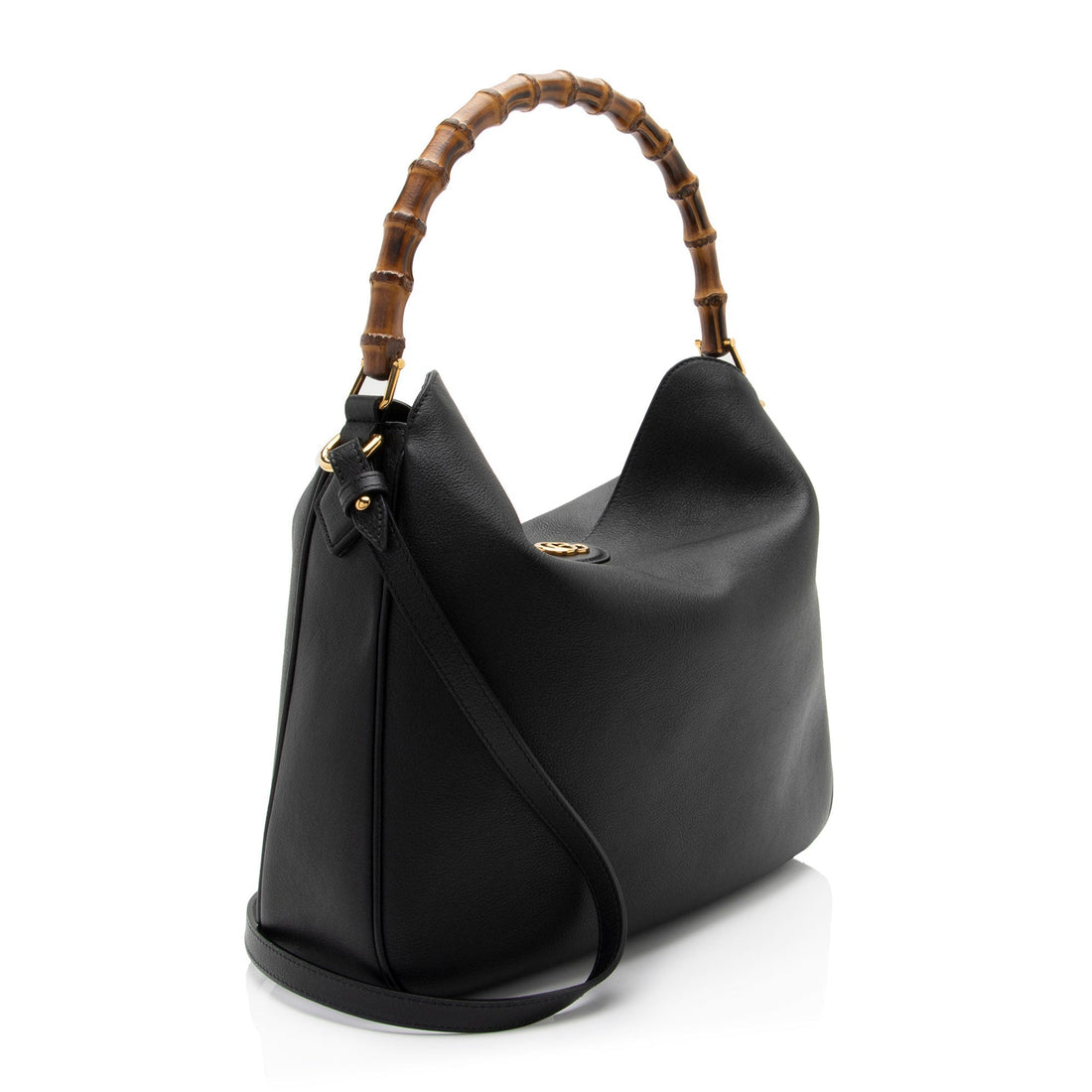 Gucci Leather Bamboo Diana Large Shoulder Bag (SHF-sWgjQL)