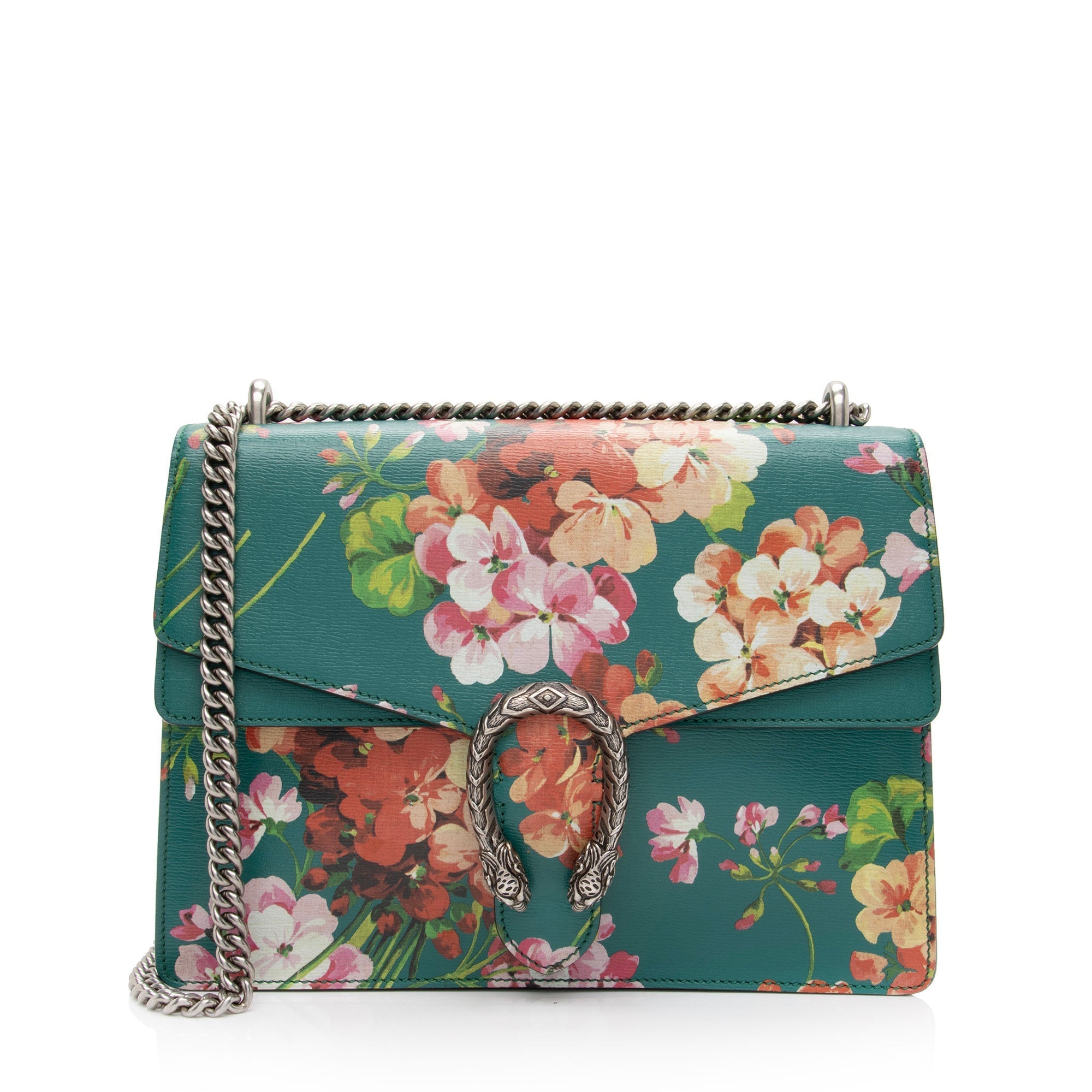 Gucci Leather Blooms Dionysus Medium Shoulder Bag (SHF-9xzCQT)