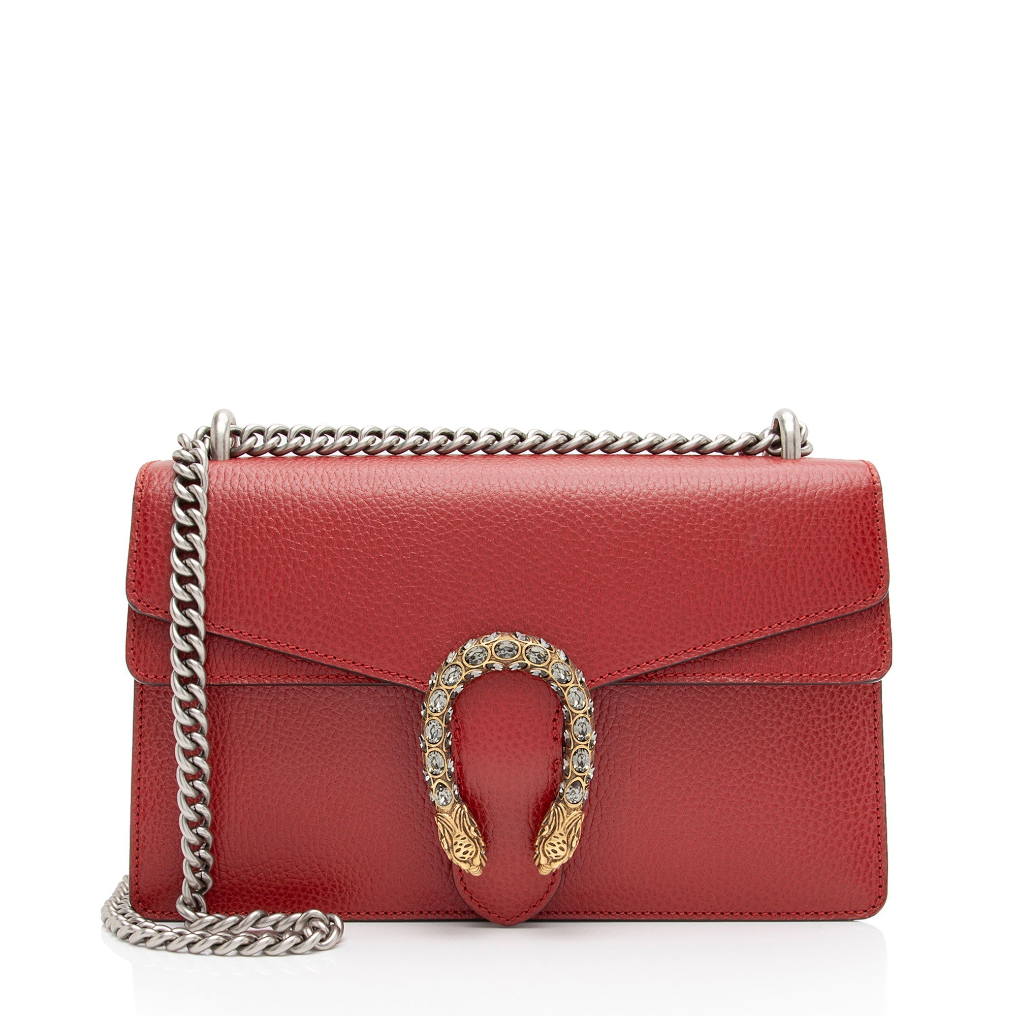 Gucci Leather Crystal Dionysus Small Shoulder Bag (SHF-wjYQEV)