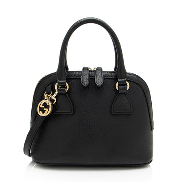 Gucci Leather GG Charm Dome Small Shoulder Bag (SHF-RTrfn9)