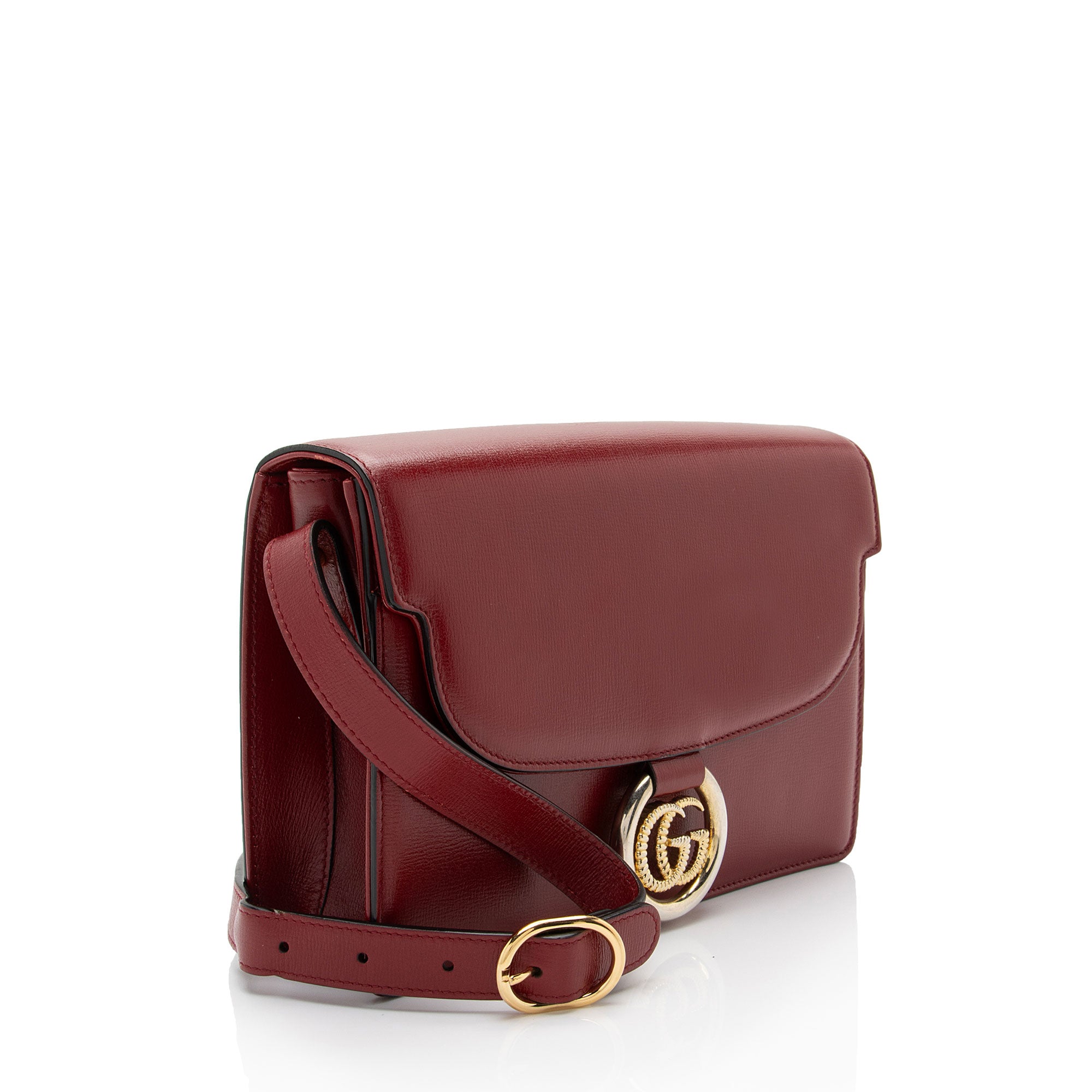Gucci Leather GG Ring Shoulder Bag