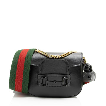 Gucci Leather Horsebit 1955 Super Mini Shoulder Bag