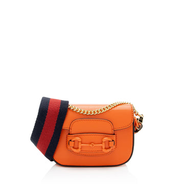 Gucci Leather Horsebit 1955 Super Mini Shoulder Bag