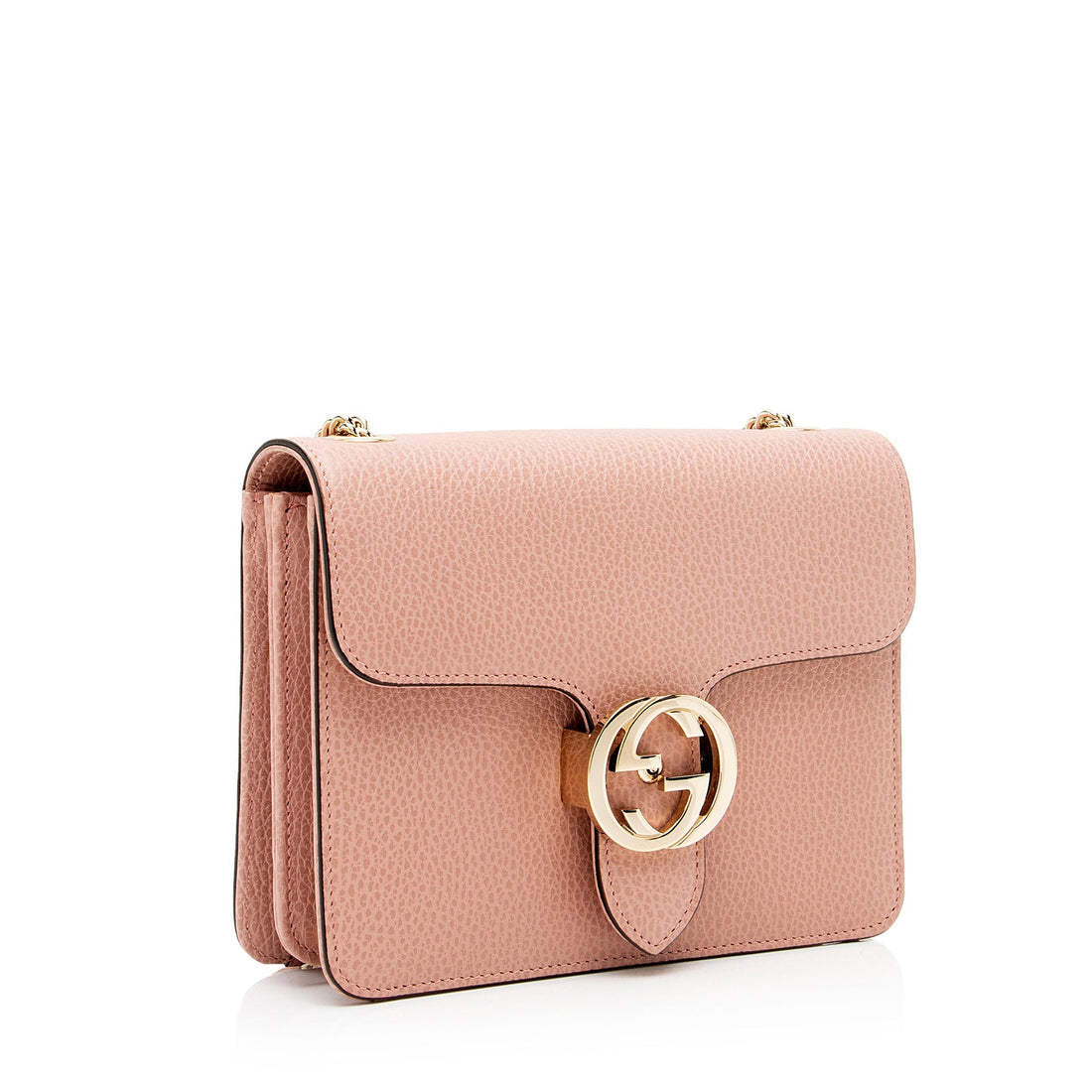 Gucci Leather Interlocking G Small Shoulder Bag (SHF-23405)