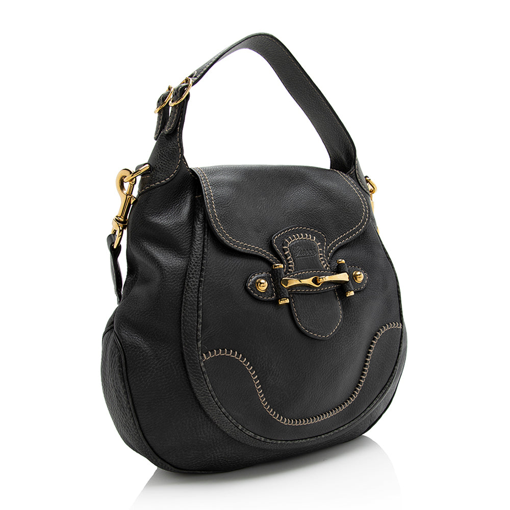 Gucci Leather New Pelham Large Shoulder Bag (SHF-21841)