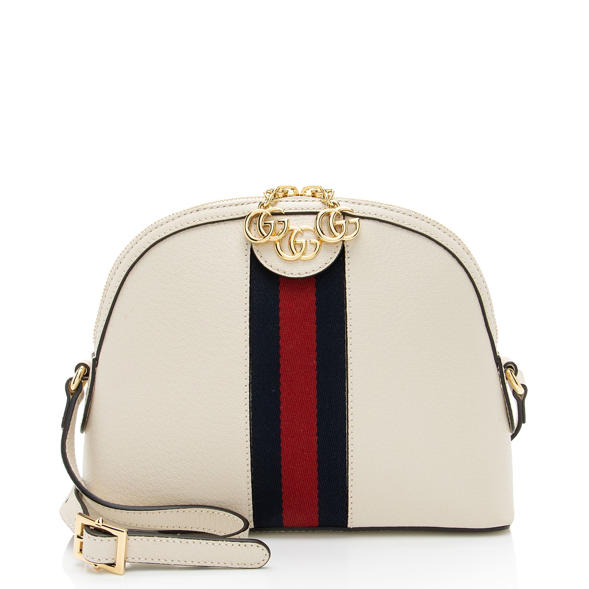 Gucci Leather Ophidia Dome Small Shoulder Bag