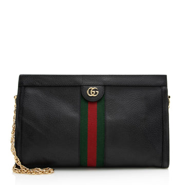 Gucci Leather Ophidia Medium Shoulder Bag (SHF-22397)