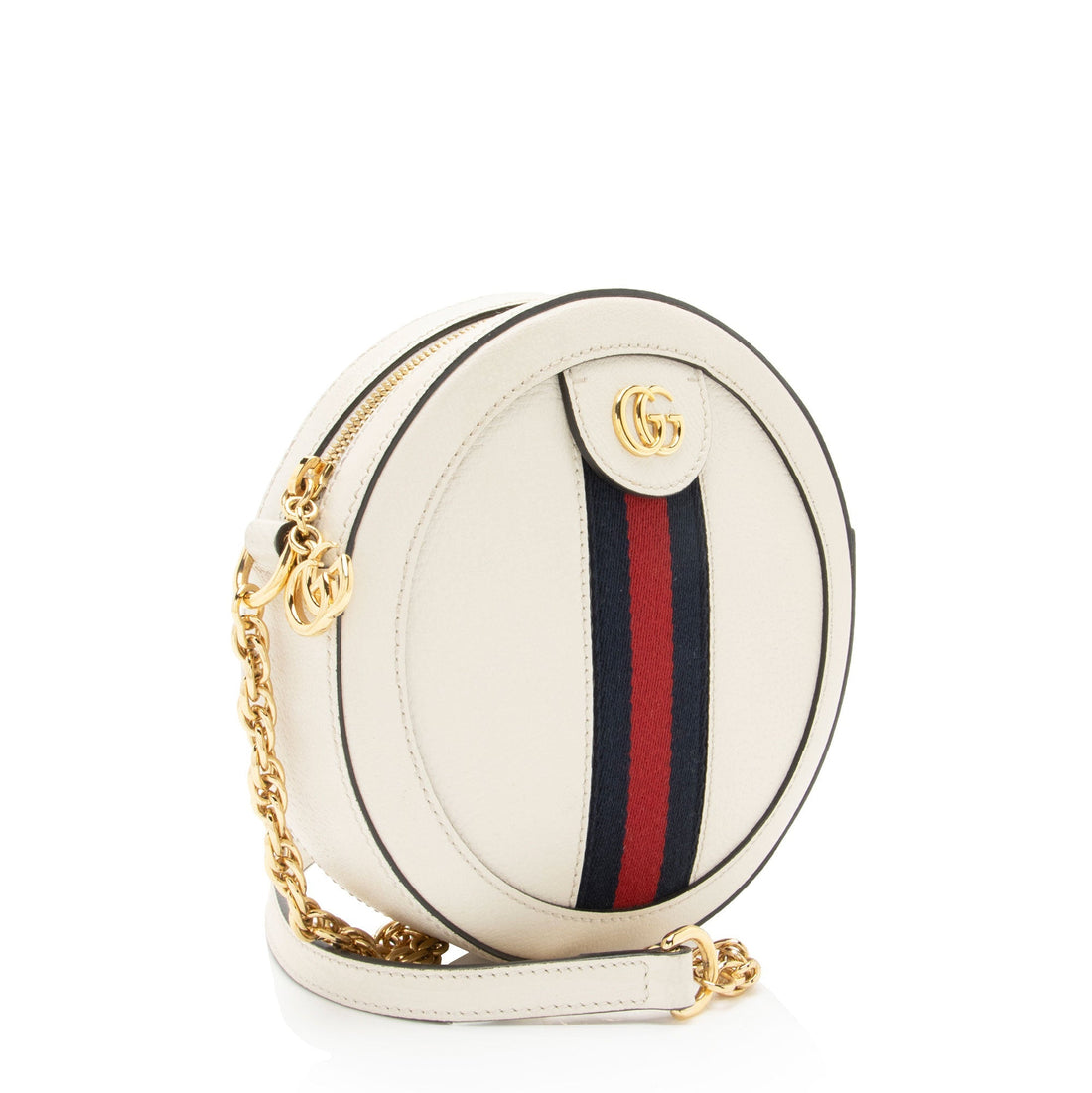 Gucci Leather Ophidia Round Mini Shoulder Bag (SHF-oVpmc0)